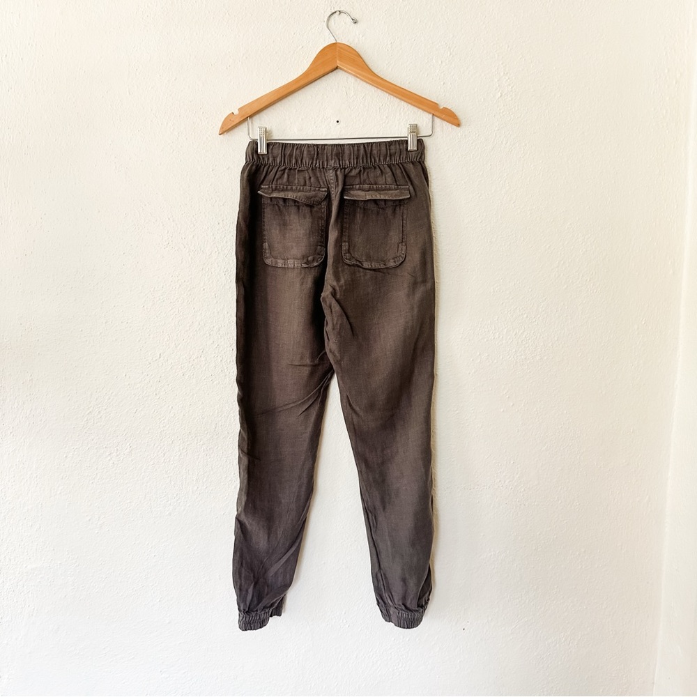 C&C California Womens Dark Grey Linen Joggers - Picture 2 of 6